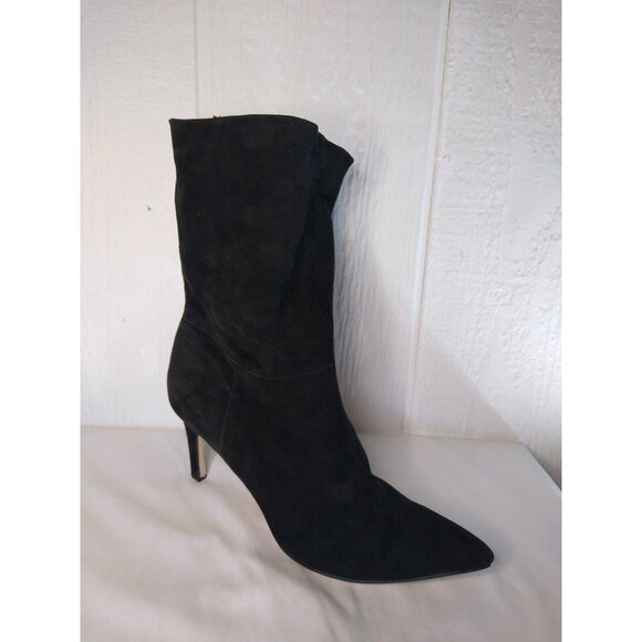 Calvin Klein Bethany Ankle Boots Women's 9.5 Convertible Black Suede High Heel - Picture 9 of 10